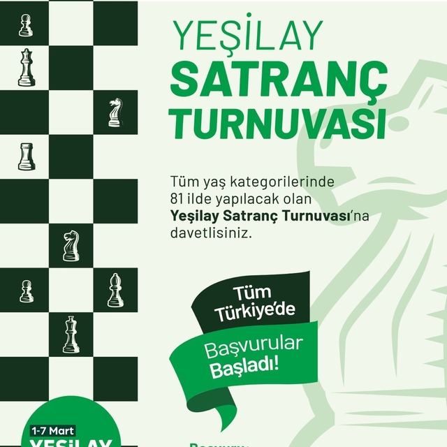 Niğde'de Yeşilay Haftası Satranç Turnuvası için başvurular başladı