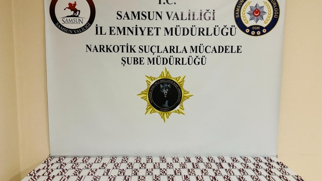 Samsun'da 1192 uyuşturucu hap ele geçirildi