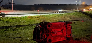 Şarampole uçtu, 5. kez alkollü çıkınca 390 bin lira ceza yedi Kaza yaptığı arabanın değeri kadar ceza yedi