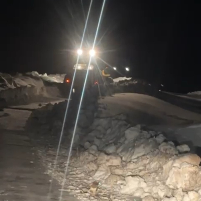 Muş'ta fırtına nedeniyle köy yolu ulaşıma kapandı