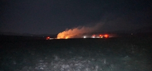 Burdur'da merada korkutan yangın