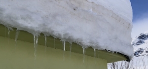 Ovacık'ta kar kalınlığı 2 metreyi buldu, evler kardan kayboldu