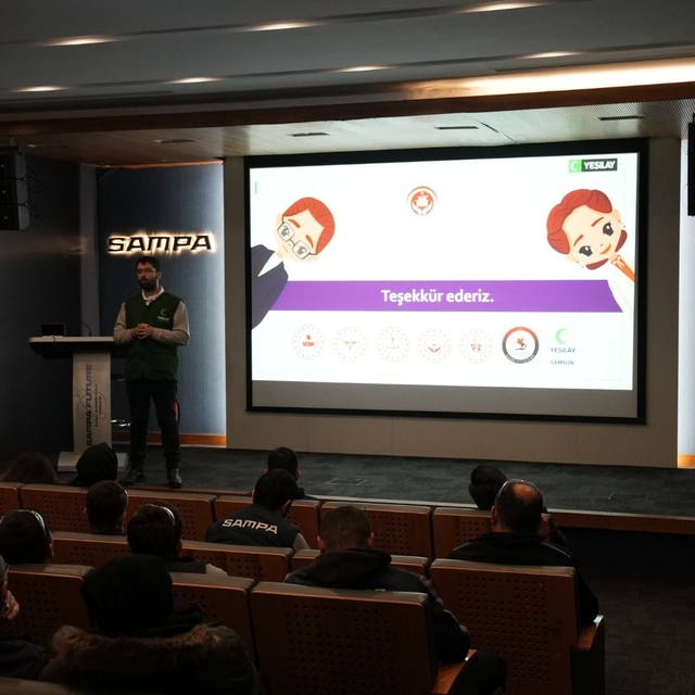 Yeşilay Samsun Şubesinden OSB çalışanlarına bağımlılıkla mücadele eğitimi