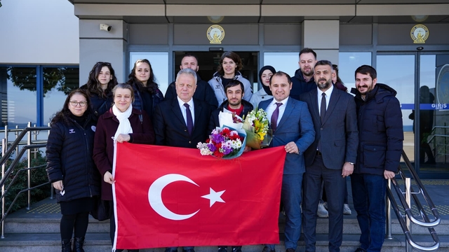 Şampiyon atıcıya Trabzon Havalimanında karşılama