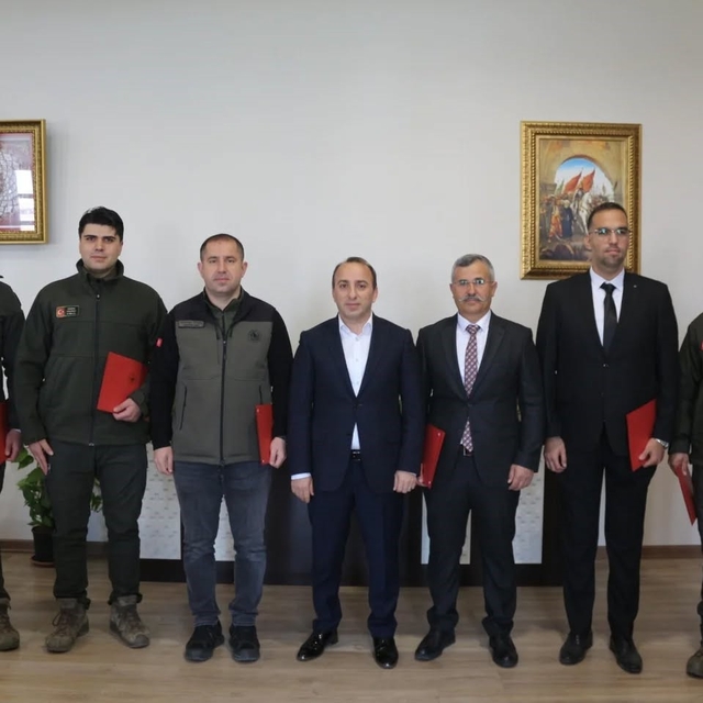 Kaymakam Erdoğan'dan orman personeline teşekkür belgesi