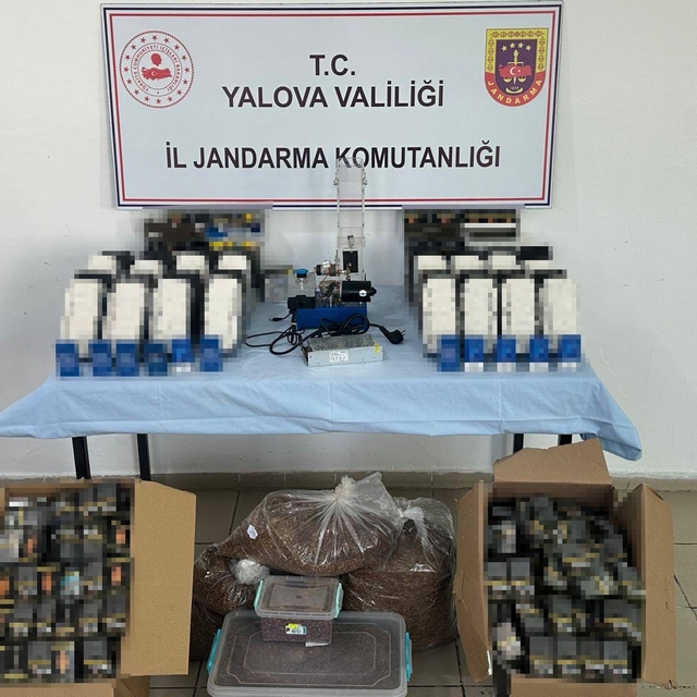 Yalova'da kaçak sigara operasyonu