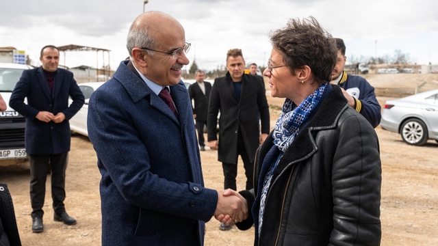 Başkan Er, Fransız heyetle Malatya'da kurulacak ayrıştırma tesisi alanını inceledi