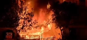 Baraka alevlere teslim oldu