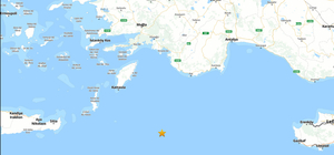 Akdeniz'de 4.5 büyüklüğünde deprem