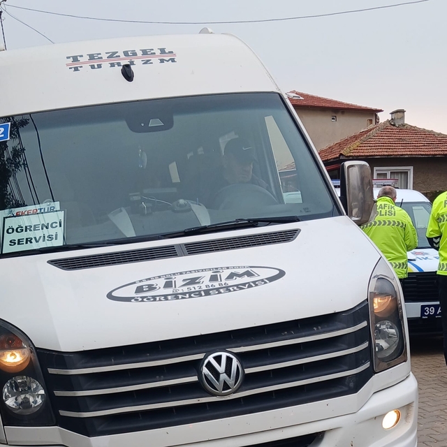 Babaeski'de okul servisleri denetlendi