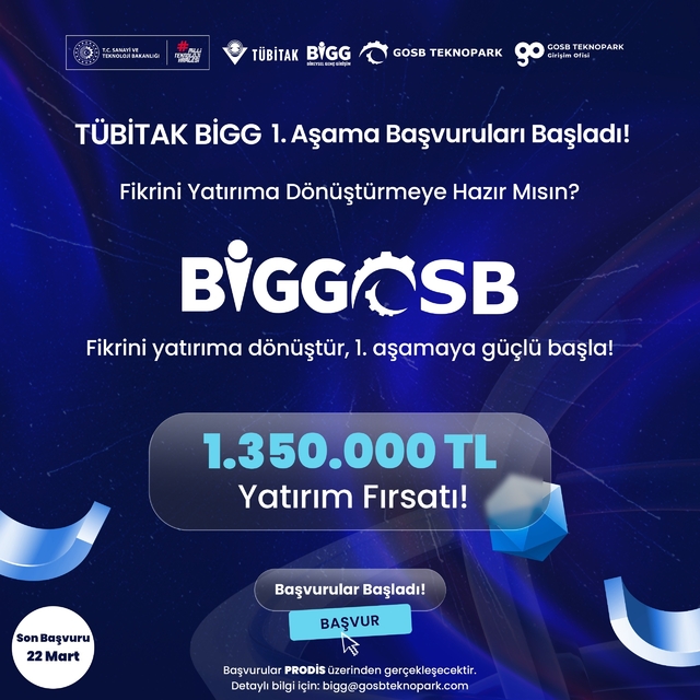 Genç girişimcilere 1 milyon 350 bin TL yatırım fırsatı
GOSB Teknopark'tan B...
