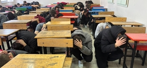 Babaeski'de öğrencilere deprem ve yangın eğitimi
