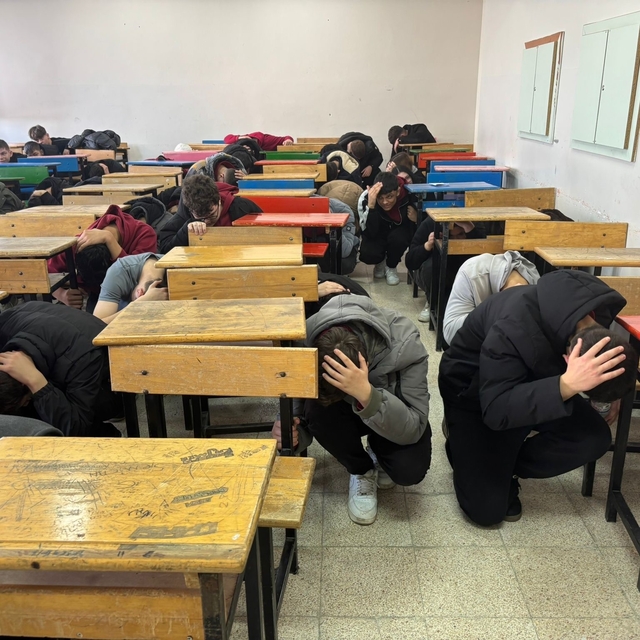 Babaeski'de öğrencilere deprem ve yangın eğitimi