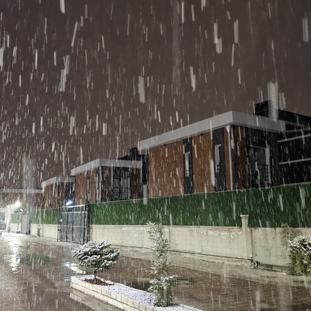 Kayseri'de kar yağışı