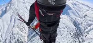 Ekstrem sporcu Koçak, Erzincan’da wingsuit ve paraşütle 500 metreden atladı