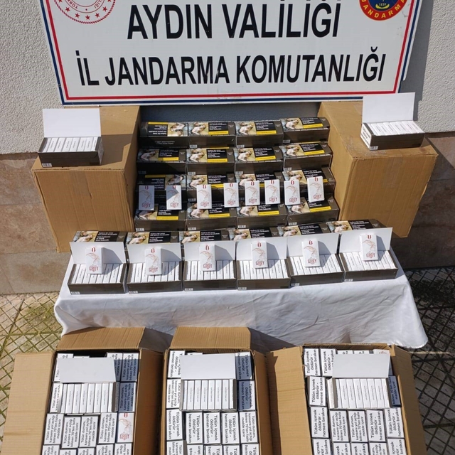 Çine'de 55 bin adet kaçak makaron ele geçirildi