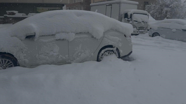 Patnos'ta baharı beklerken 40 santimetre kar yağdı