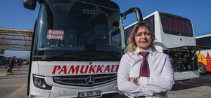 "Şenay kaptan" 6 yıldır şehirler arası yollarda yolcu taşıyor