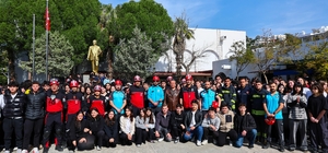 Bodrum’da öğrenciler deprem tatbikatında "çök-kapan-tutun" yaptı