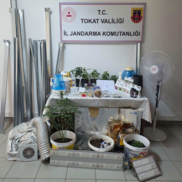 Evdeki 'kenevir serası'na jandarma baskını; 2 gözaltı