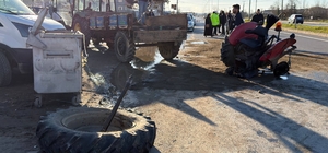 Sakarya'da traktörle otomobilin karıştığı kazada 1 kişi yaralandı