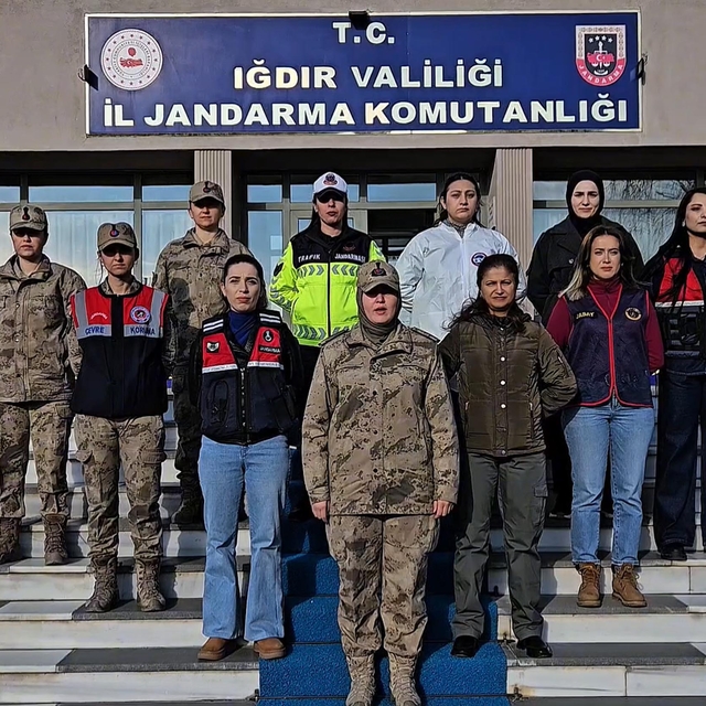 Iğdır'da kadın jandarmalardan 8 Mart'a özel video