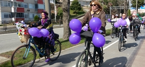 Ordu'da kadınlar 8 Mart dolayısıyla pedal çevirdi