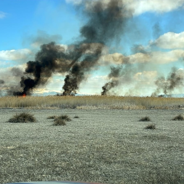 Sultan Sazlığı Milli Parkı'nda yangın