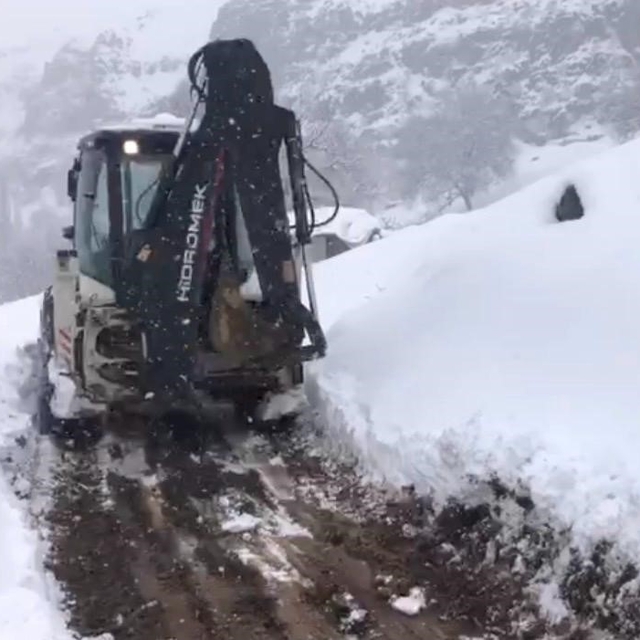 Şırnak'ta kar yolları kapattı