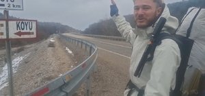 Japonya'ya ulaşmak için Almanya'dan yola çıkan gezgin 6 aydır yürüyor