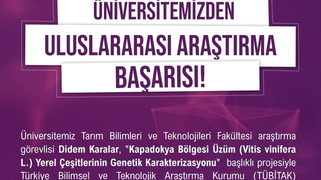 Niğde Ömer Halisdemir Üniversitesi'nden TÜBİTAK 2214-A Programında uluslararası araştırma başarısı