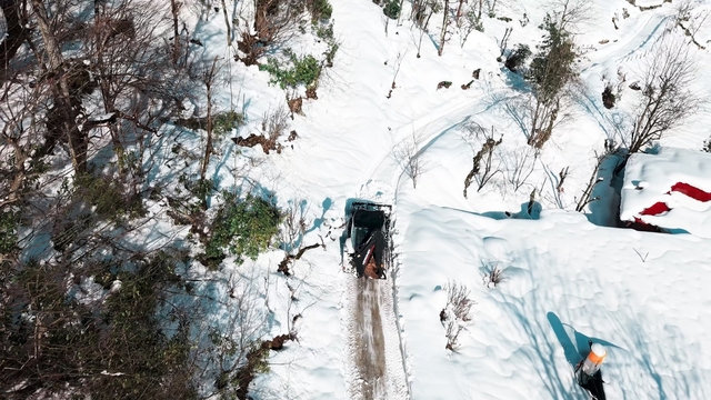 Giresun'un yüksek kesimlerinde karla mücadele sürüyor