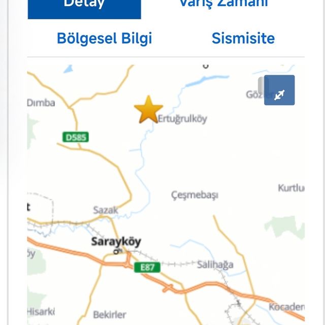 Denizli'de 4.1 büyüklüğündeki artçı deprem korkuttu