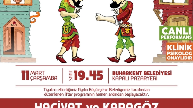 Buharkent'te çocuklar Hacivat ve Karagöz ile buluşacak