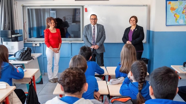 İlçe Milli Eğitim Müdürü Keleş, Şâhidi Ortaokulu'nda öğrenci ve öğretmenlerle buluştu