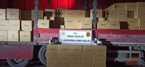 Niğde'de 8 milyon 800 bin kaçak sigara ele geçirildi