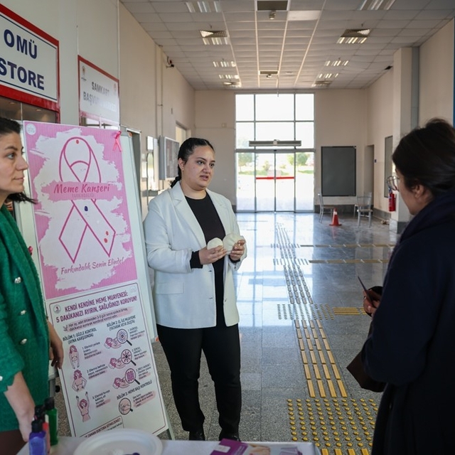 OMÜ'de kadın kanserlerine yönelik farkındalık etkinliği