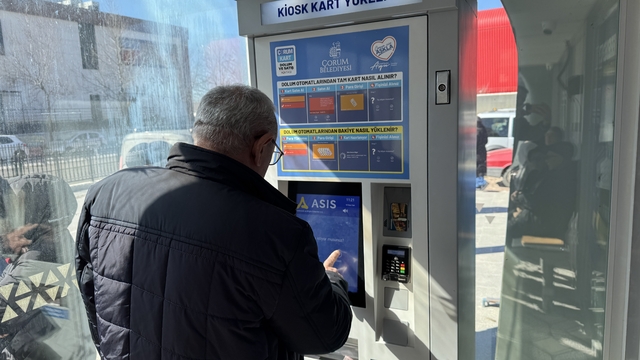 Çorum'da toplu ulaşım kartlarına bakiye yükleme noktası artıyor