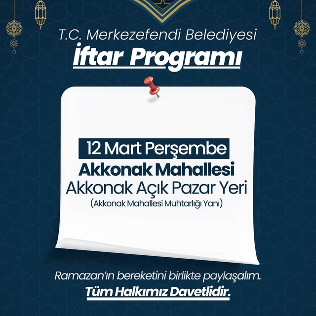 Merkezefendi Belediyesinin gönül sofrası Akkonak Mahallesi'ne kurulacak