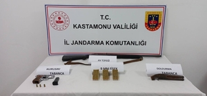 Kastamonu'da 4 adet silah ele geçirildi