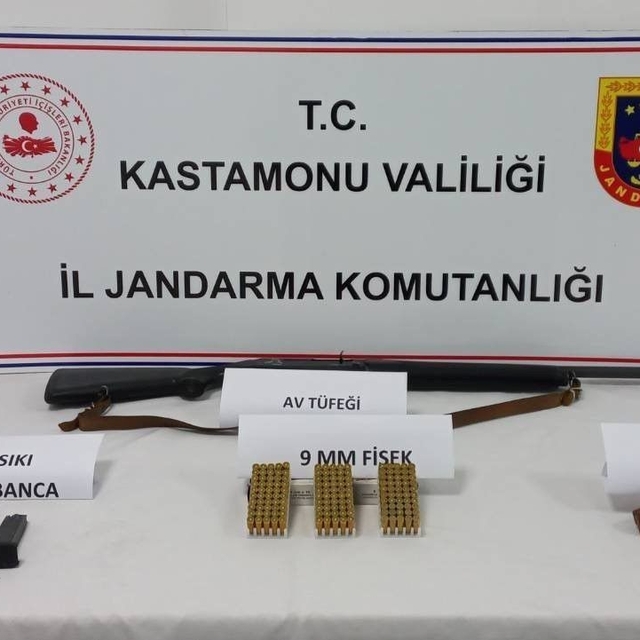 Kastamonu'da 4 adet silah ele geçirildi