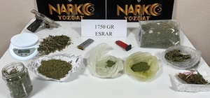 Yozgat'ta bin 750 gram esrar ele geçirildi
