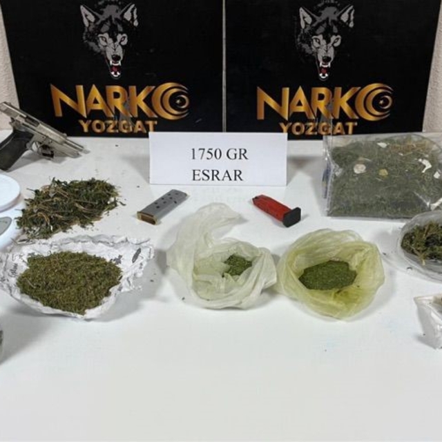 Yozgat'ta bin 750 gram esrar ele geçirildi