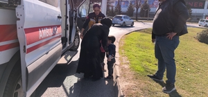 Kontrolden çıkan motosiklet devrildi : 4 yaralı