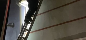 Klima motoruna sıkışan yavru kedi kurtarıldı Edirne'de yürekleri ısıtan kurtarma