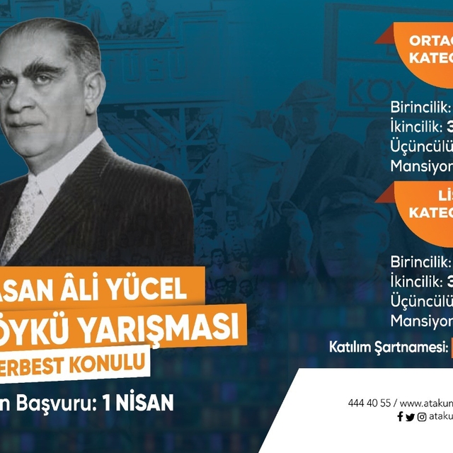 Atakum'da ikinci Hasan Ali Yücel Öykü Yarışması