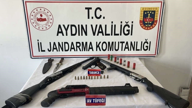Nazilli'de ruhsatsız silah operasyonu