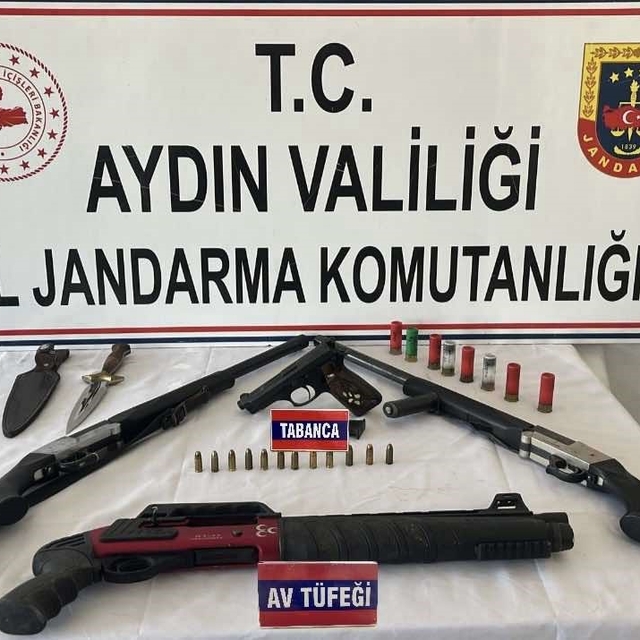 Nazilli'de ruhsatsız silah operasyonu