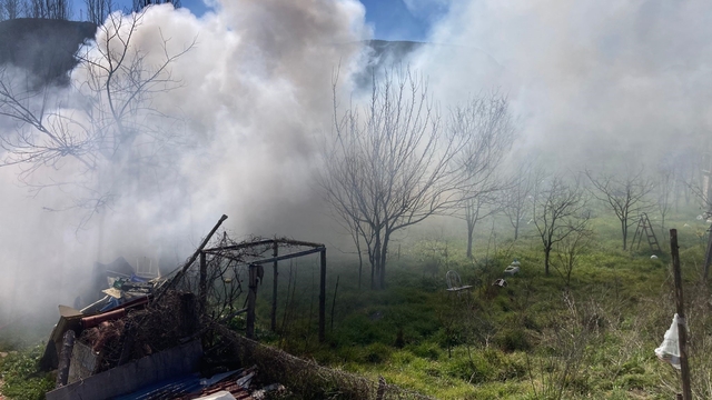 Bilecik'te bağ evinde çıkan yangın korkuttu