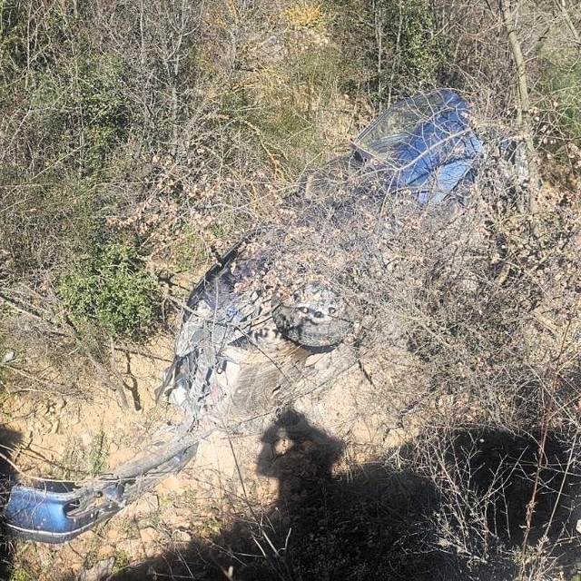 Bilecik'te dereye devrilen otomobil sürücüsü yaralandı